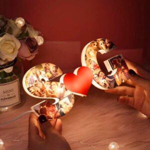 Alphabet Heart Photo Collage Lamp