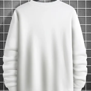 Mens Printed Sweatshirt  -White