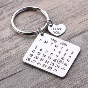 Birthday Custom Date Keychain