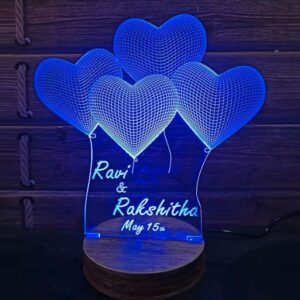 Peronalized 3D Heart Shaped Led Lamp