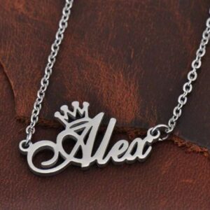 Crown Name Necklace