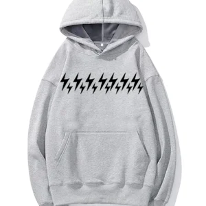 E-Shock Printed Kangaroo Hoodie