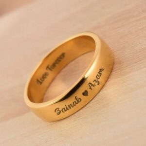 Engraved Name Date Ring