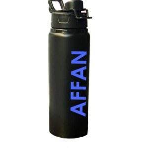 Matte-Black Name Waterbottle