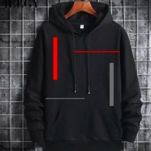 New Stripes Printed  Hoodie