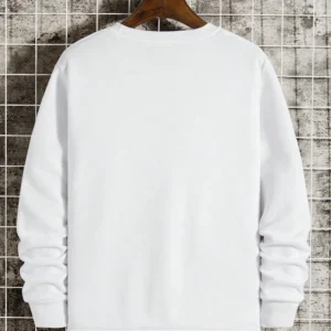 Mens Printed Sweatshirt  -White