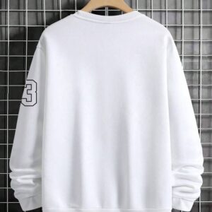 Mens Printed Sweatshirt  -White