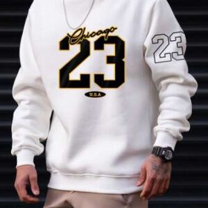 Mens Printed Sweatshirt  -White