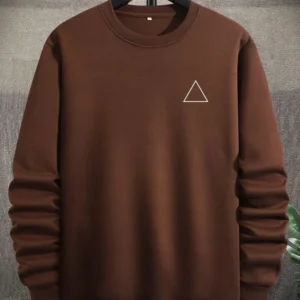 Mens Printed Sweatshirt  -Maroon