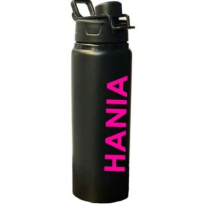 Matte-Black Name Waterbottle