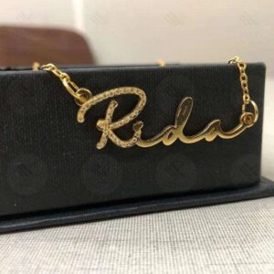 Signature Style Name Necklace with Stone