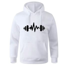 Dumbbell Printed Hoodies For Men
