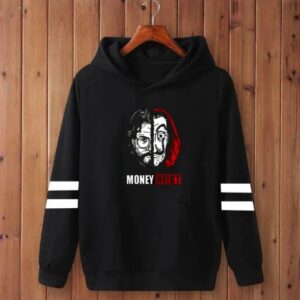 MONEY HEIST Double Strip Printed Hoodie